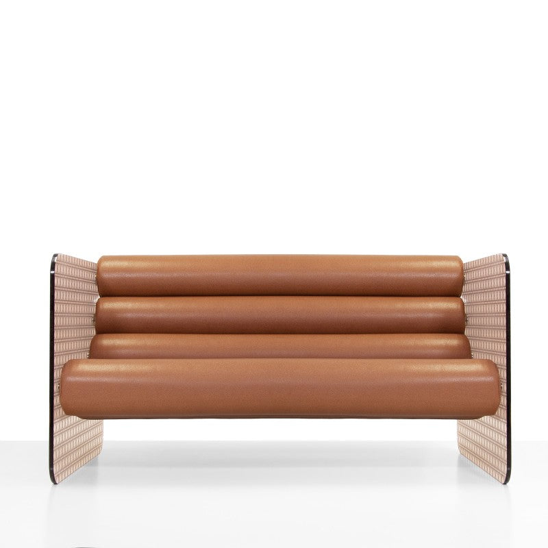 Canapé design MW02 "Cannage" – Parois en PMMA coulé, assise en mousse