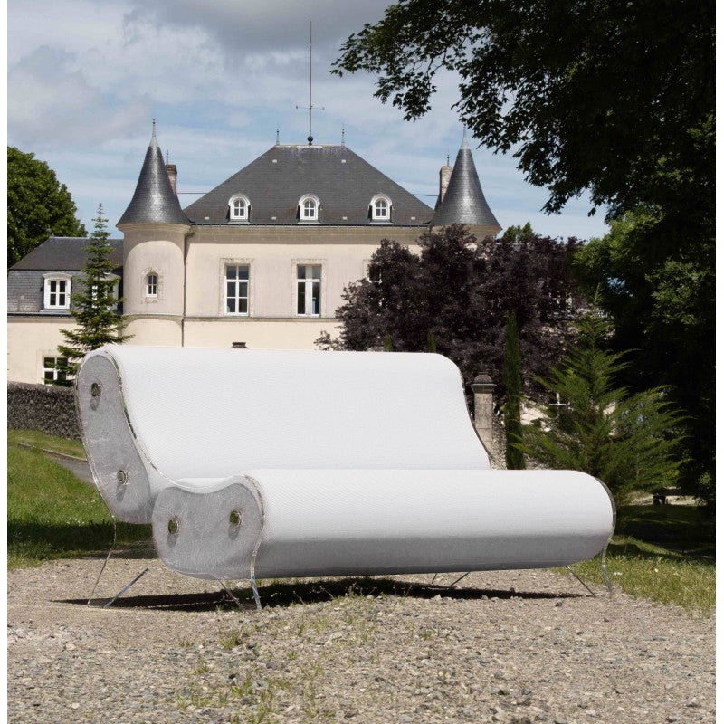 Canapé design MW06 – Parois en PMMA coulé, assise en mousse alvéolaire