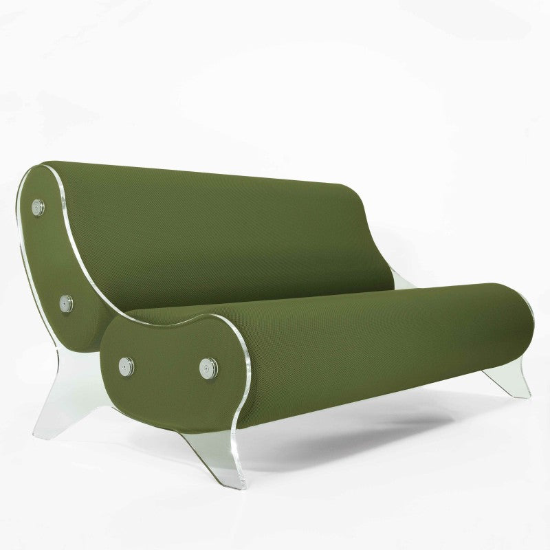 Canapé design MW06 – Parois en PMMA coulé, assise en mousse alvéolaire