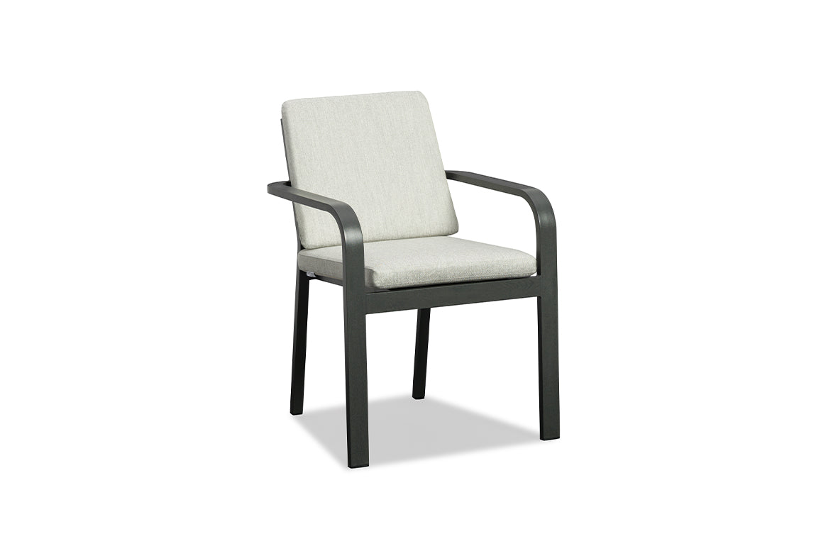 Chaise de repas extérieure SO CHIC en aluminium effet bois