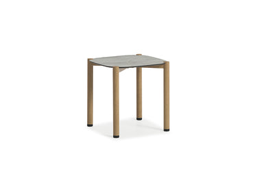 Table d’appoint extérieure DELIGHT en aluminium effet bois