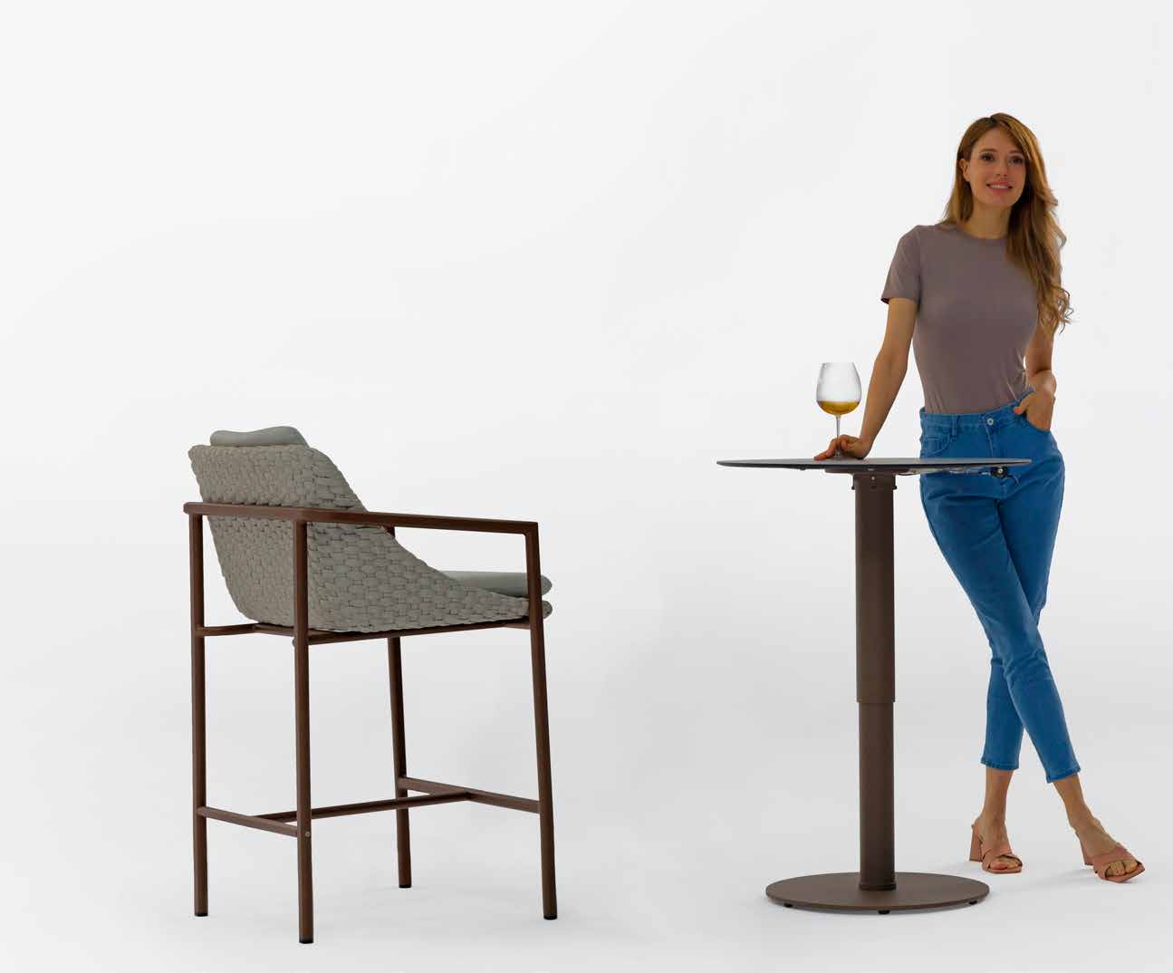 Table haute et tabouret ENJOY COUTURE Jardin en extérieur
