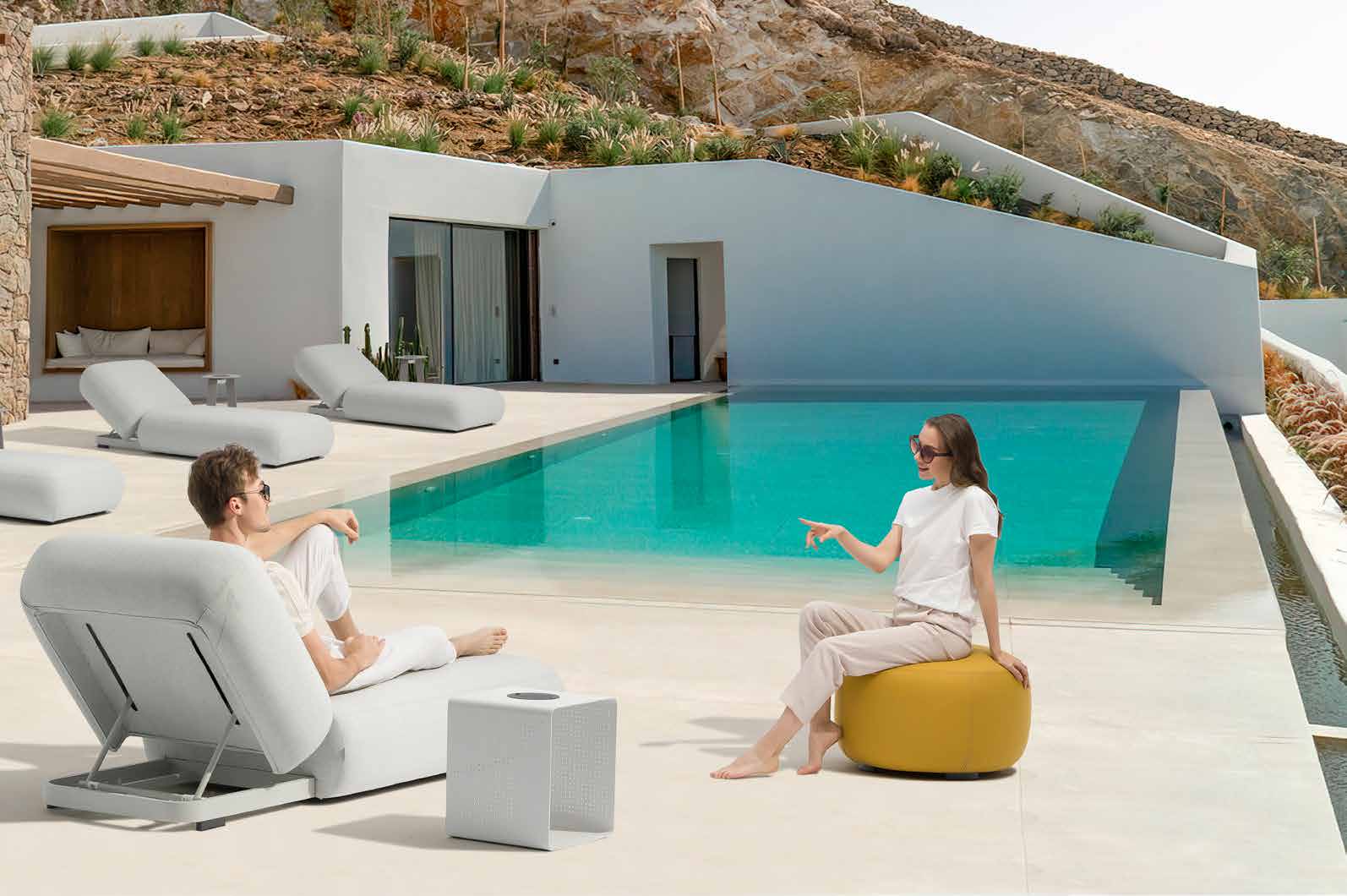 Collection OLALA COUTURE Jardin près d’une piscine