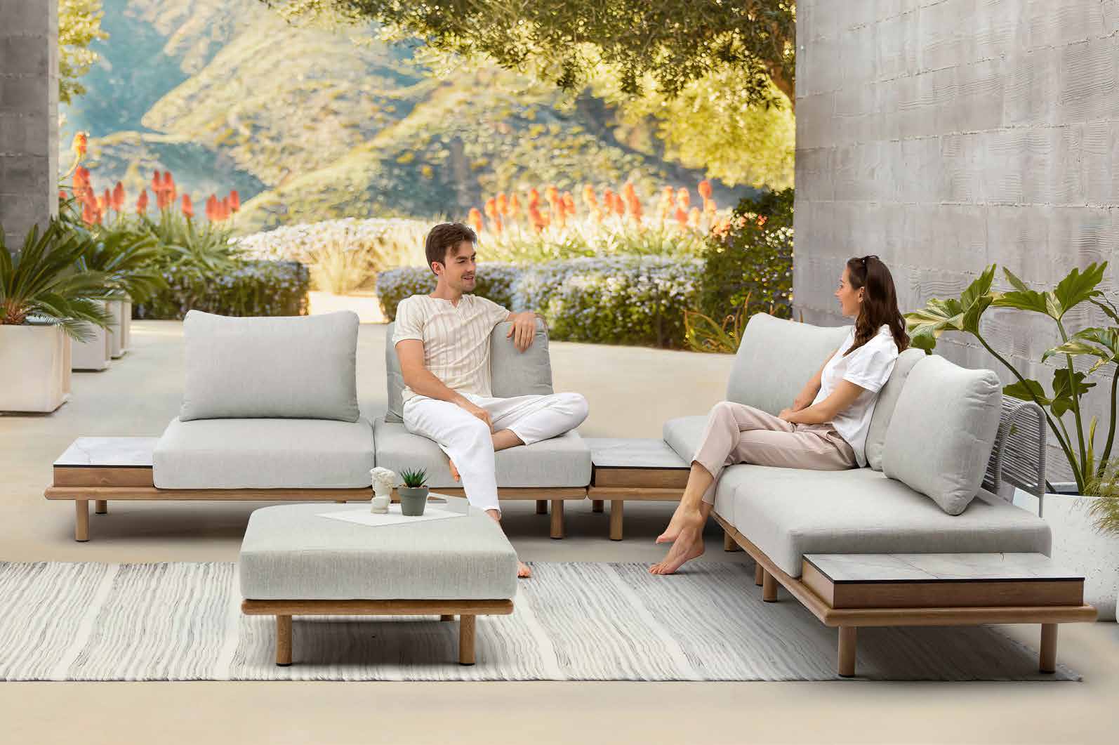 Collection extérieure PLAY COUTURE Jardin en finition ALU Oak