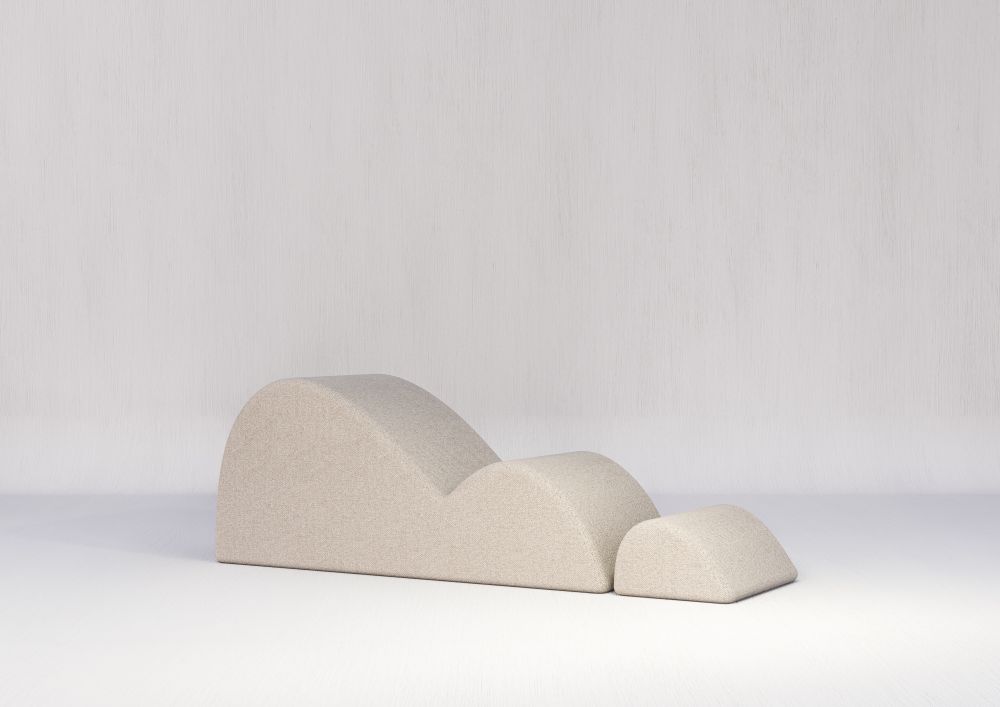 Nebka outdoor "dunes" daybed + footrest