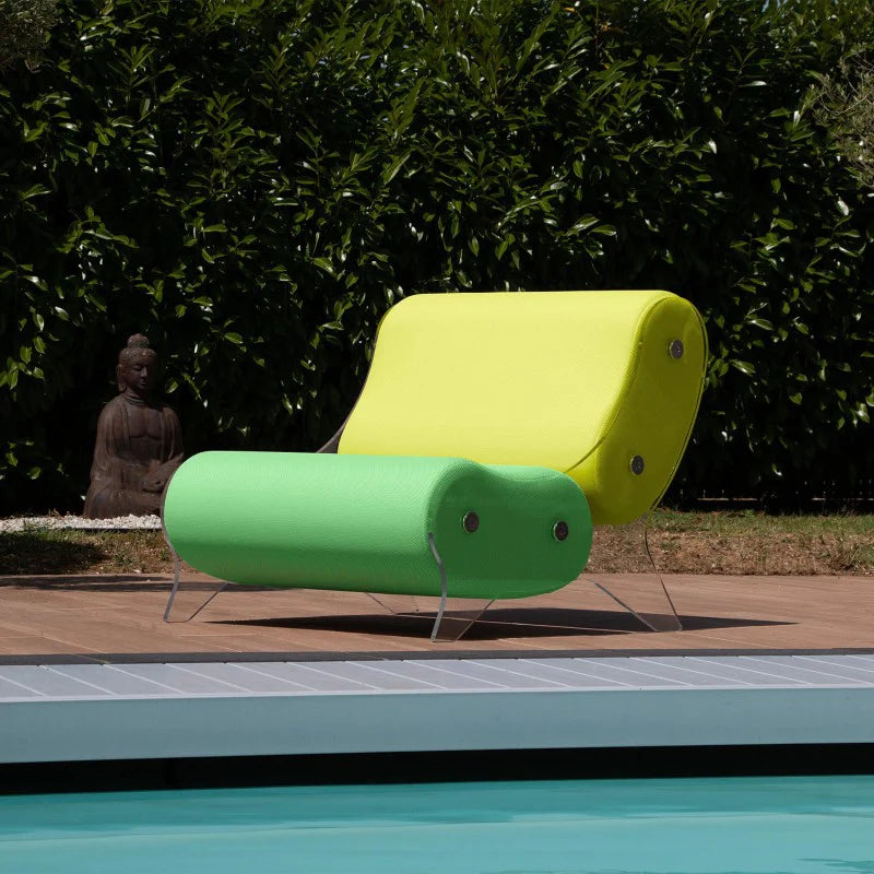 Fauteuil design MW06 bicolore – Parois en PMMA coulé, assise en mousse