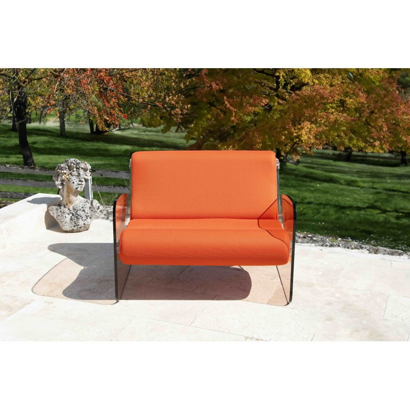 Fauteuil design XL MW03 – Parois en PMMA coulé bronze, assise en mousse alvéolaire