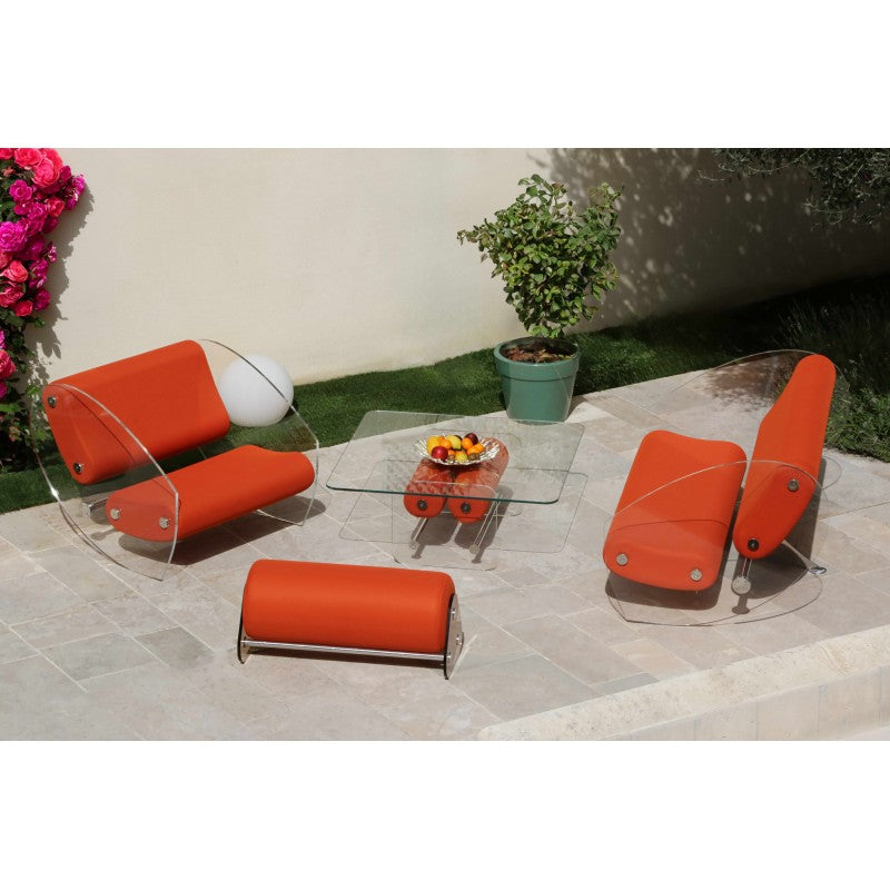 Fauteuil design XL MW07 – Parois en PMMA coulé, assise en mousse alvéolaire