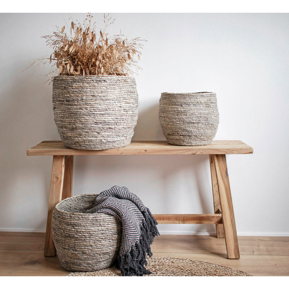 Banc BARCELONA 90 cm en teck recyclé naturel – vue de détail