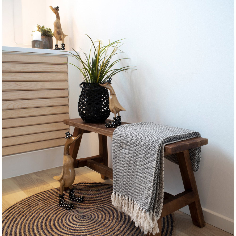 Banc BARCELONA 90 cm en teck recyclé naturel – profil