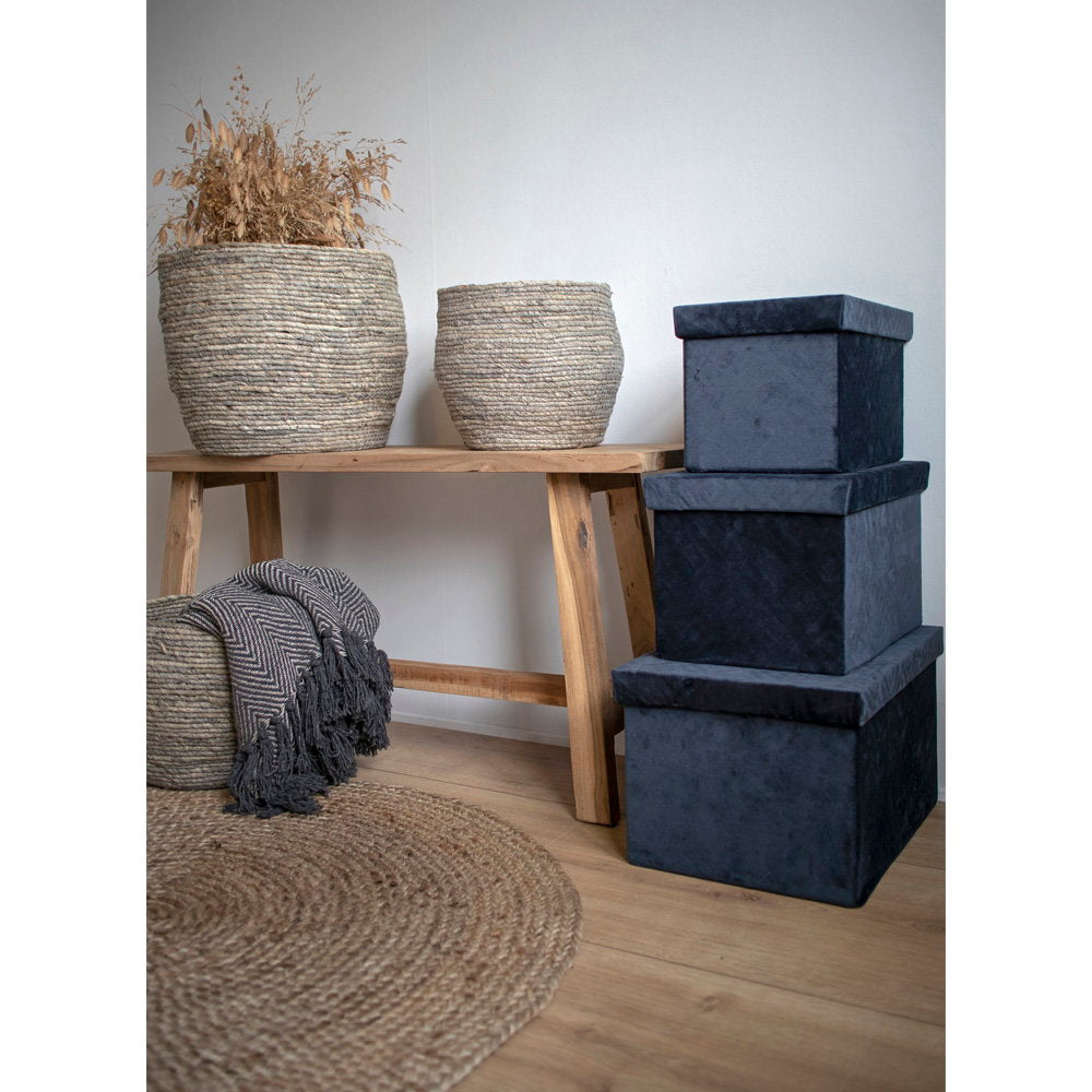 Banc BARCELONA 90 cm en teck recyclé naturel – texture du bois