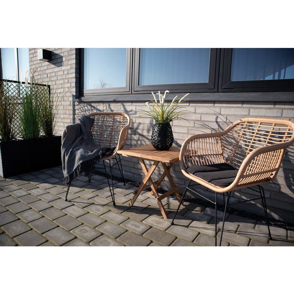Table d’appoint BILBAO en teck 50 cm – vue complémentaire