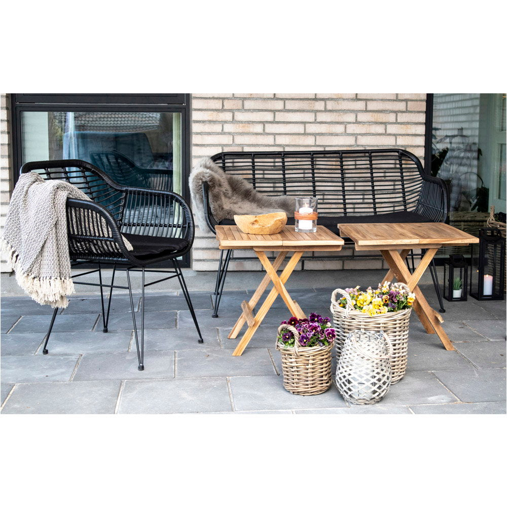 Table d’appoint BILBAO en teck 50 cm – vue complémentaire