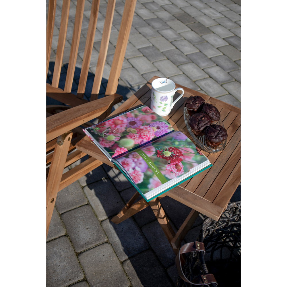 Table d’appoint BILBAO en teck 50 cm – vue complémentaire