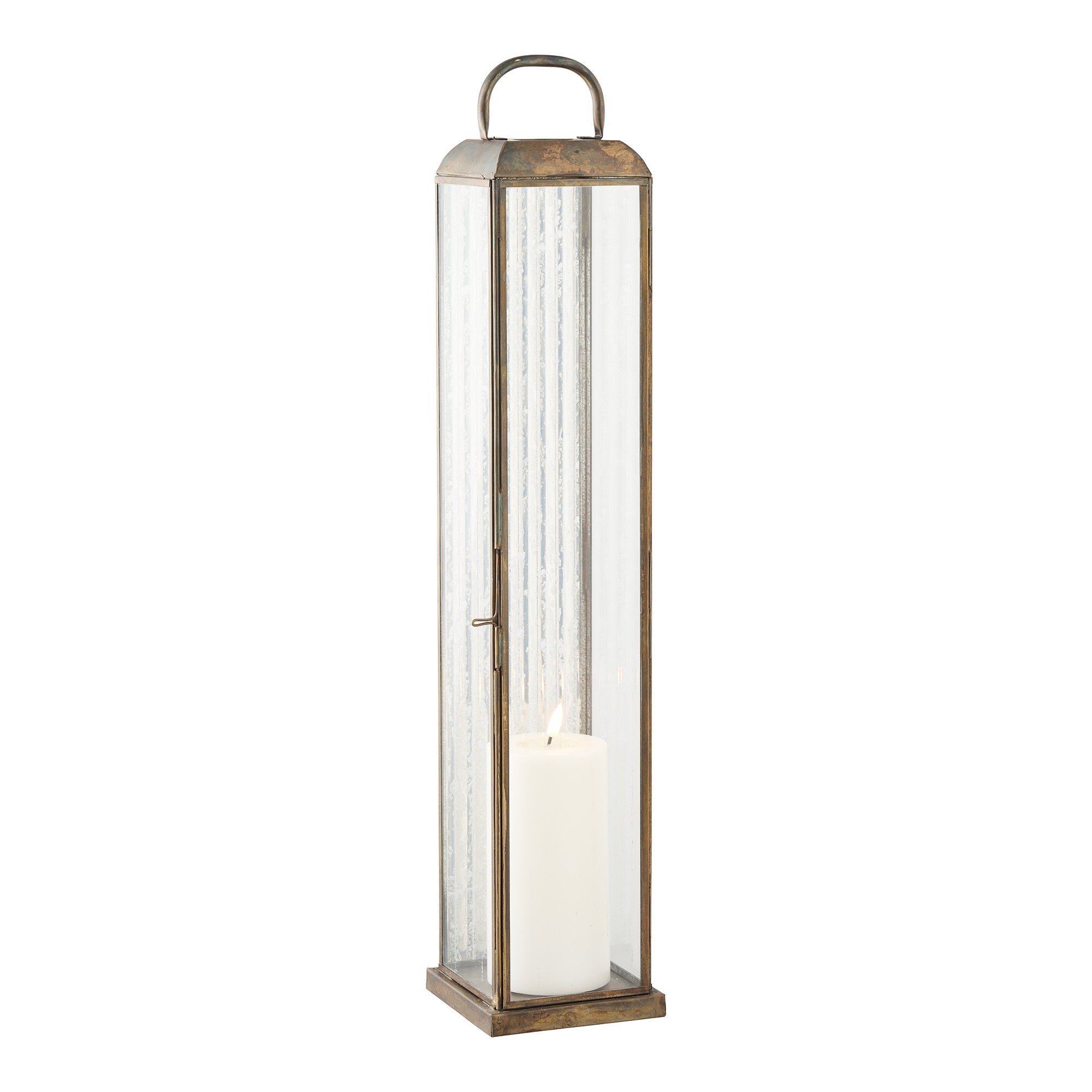 Lanterne HERSLEV finition laiton antique 60 cm – vue complémentaire