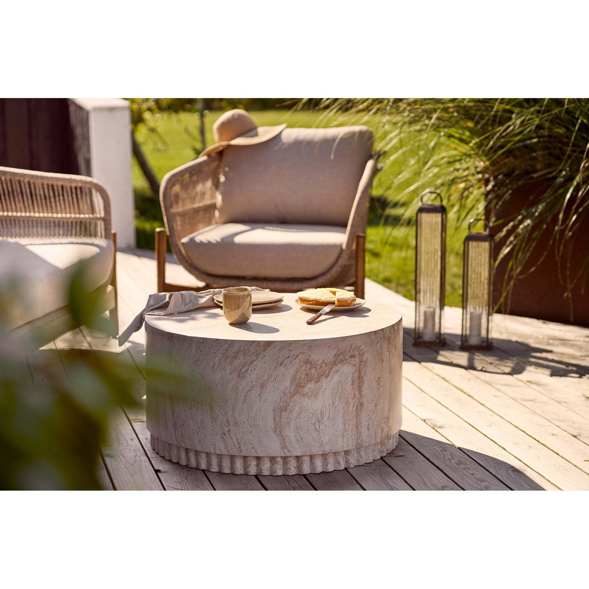 Lanterne HERSLEV finition laiton antique 60 cm – vue complémentaire