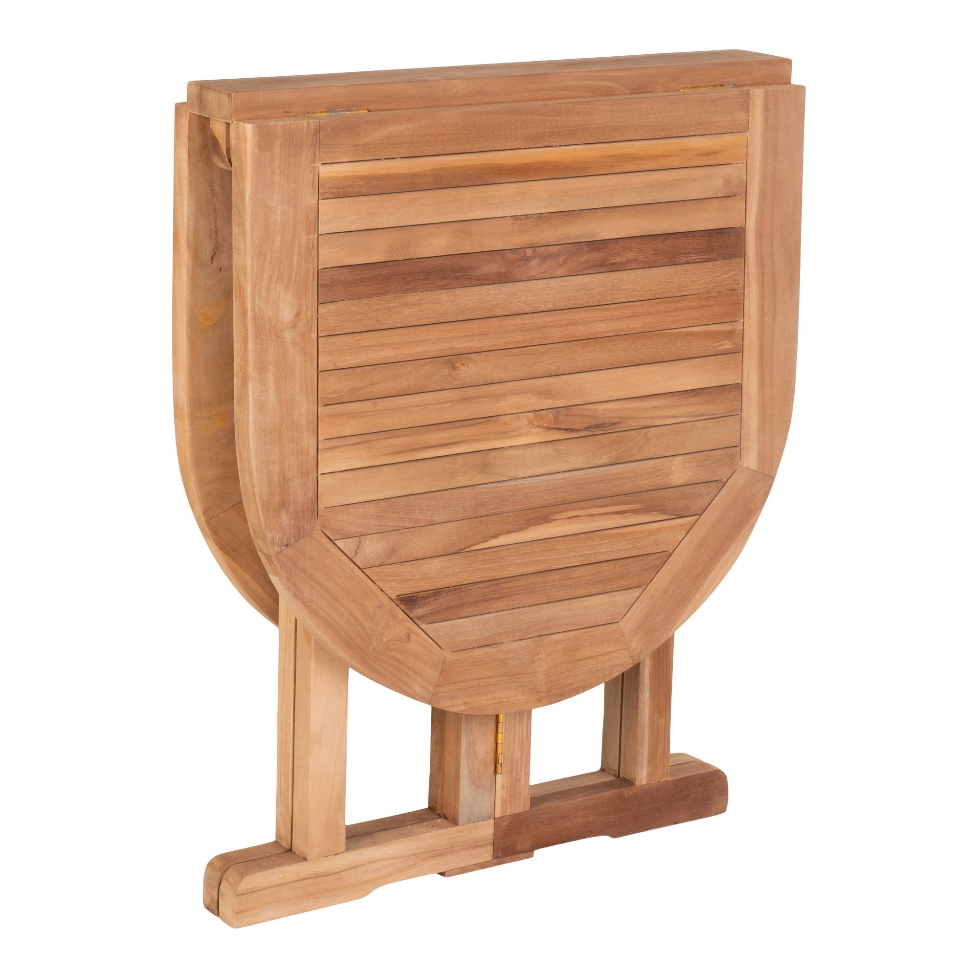Table de balcon HUELVA en teck, détail du plateau