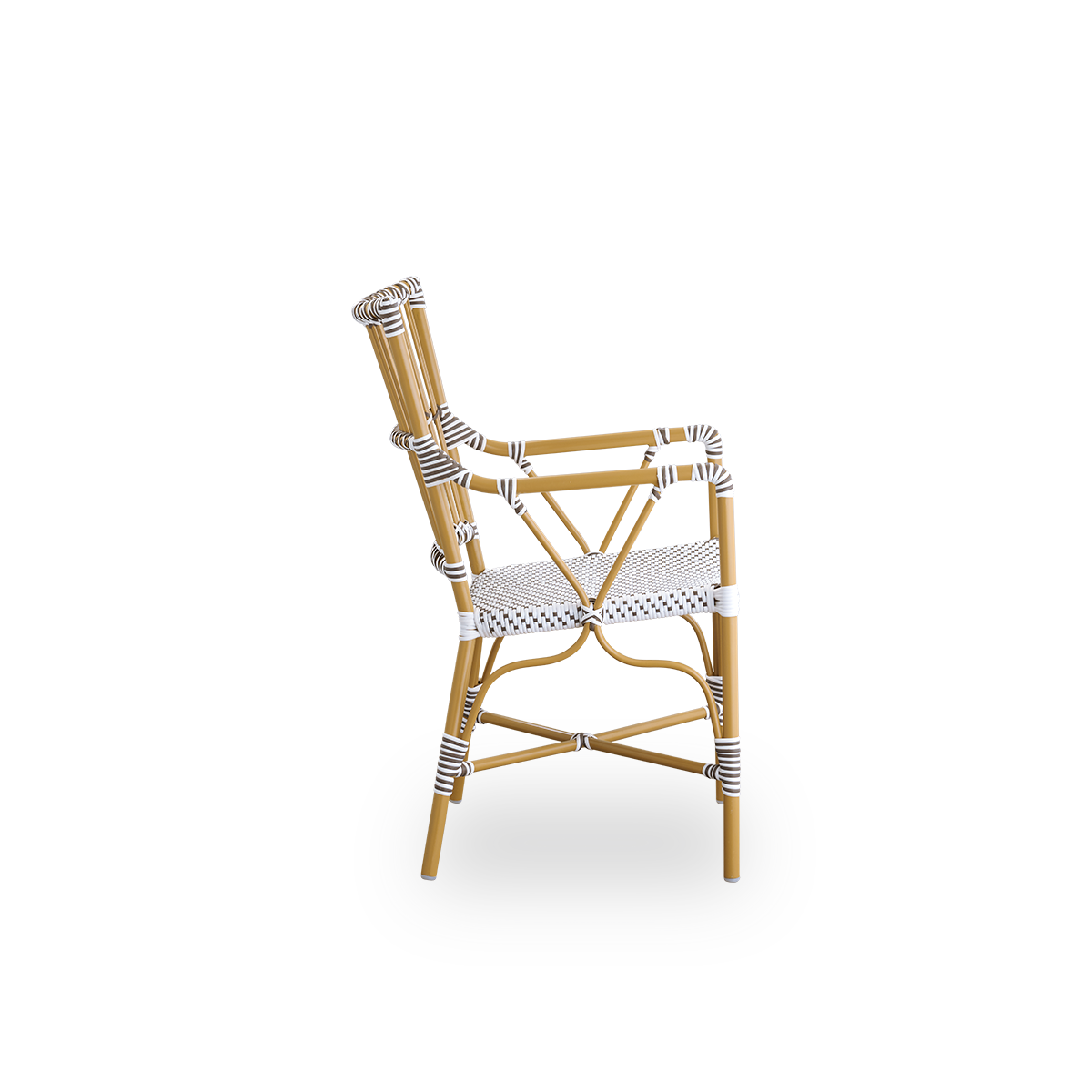 Fauteuil de jardin Monique – blanc et cappuccino – Sika-Design