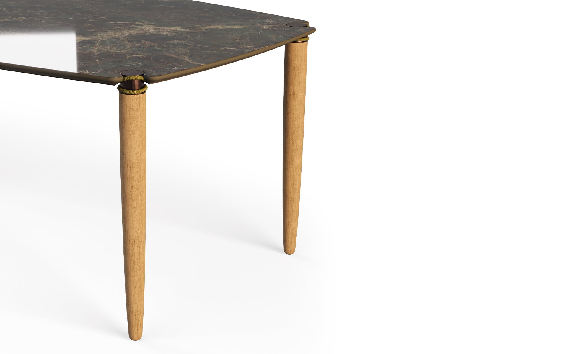 Table à manger Tupi MyFace – détail du plateau et de la corde