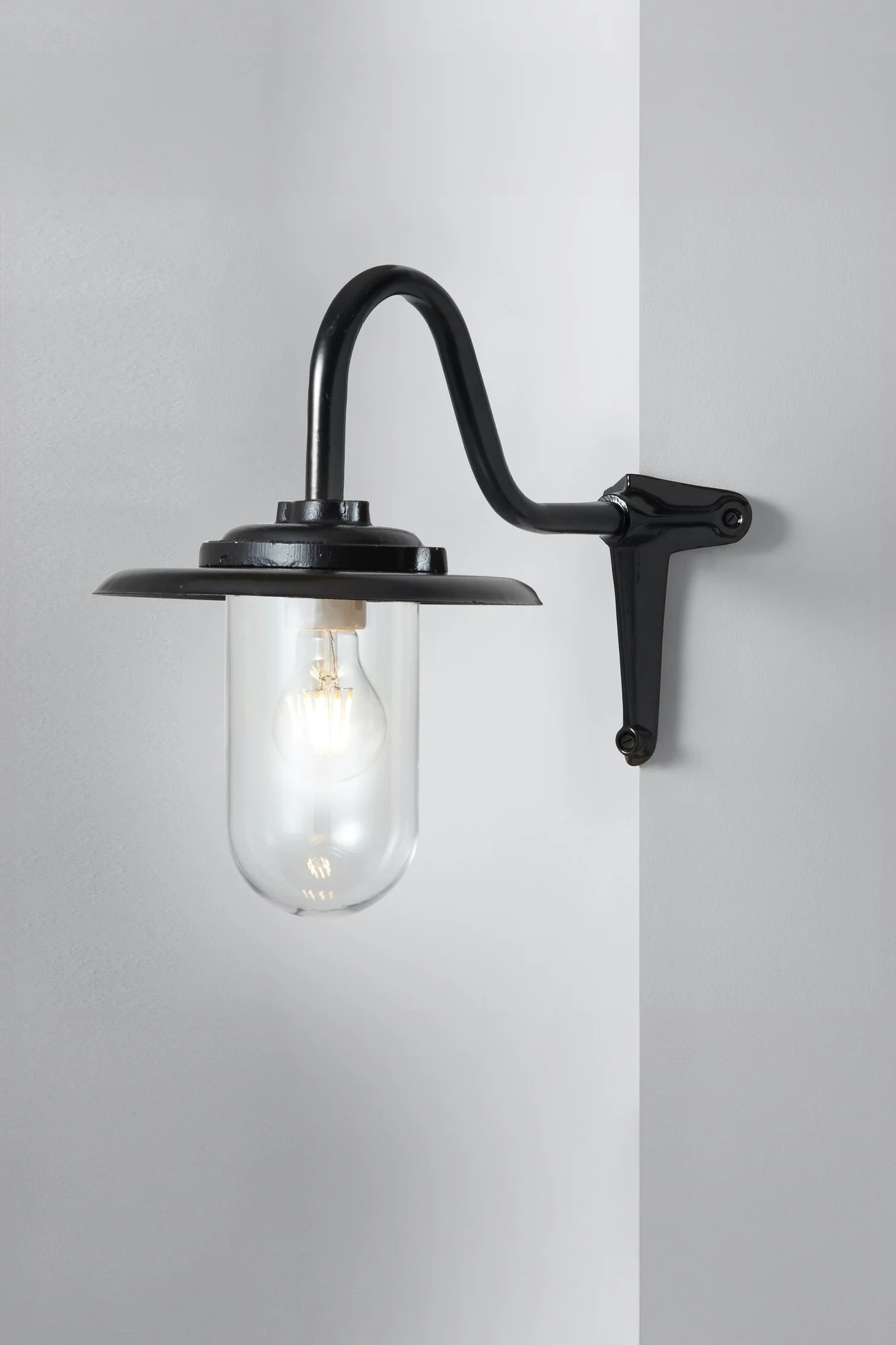 Applique coudée d'extérieure, 100W, Col de cygne 7677