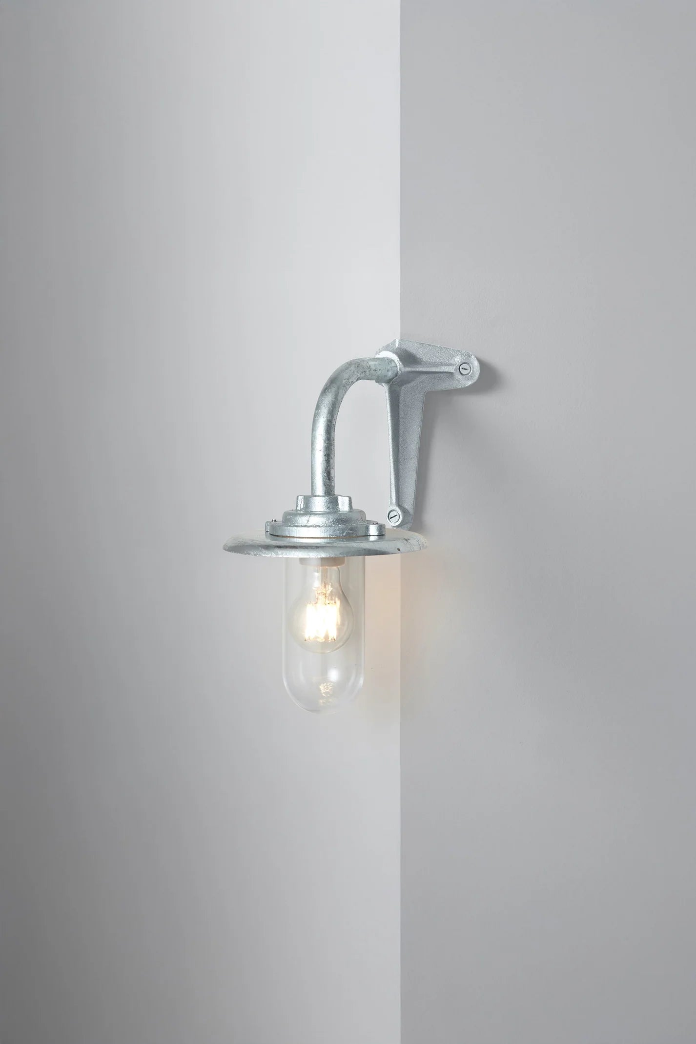 Applique coudée d'extérieure, 60W, Fixation murale simple 7677