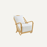 Fauteuil charlottenborg avec coussin d'assise et dossier