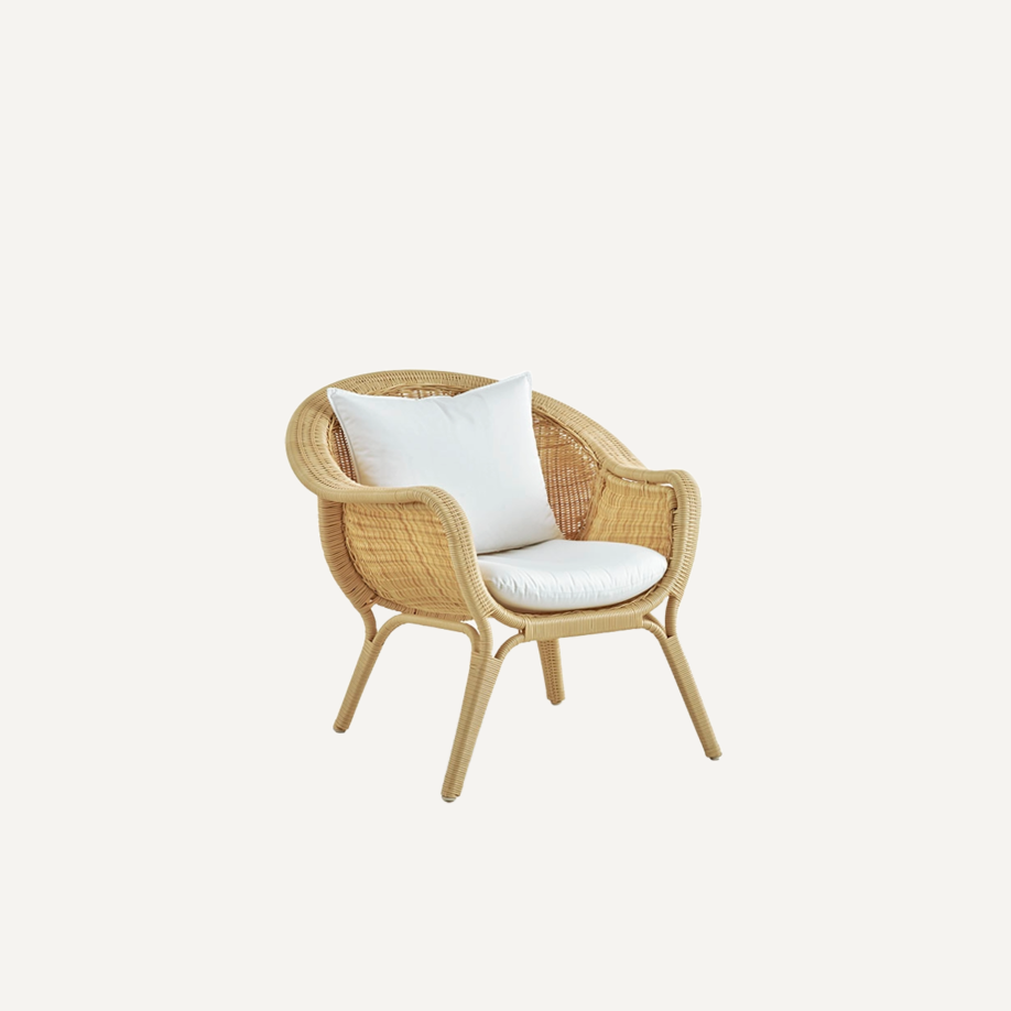 MADAME ARMCHAIR WITH SEAT CUSHION AND BACKREST