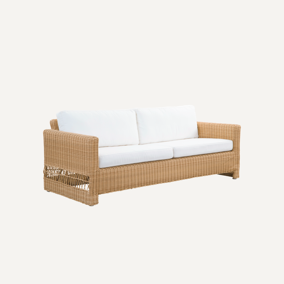 CANAPE LOUNGE CARRIE 3 PLACES AVEC COUSSIN D'ASSISE ET DOSSIER