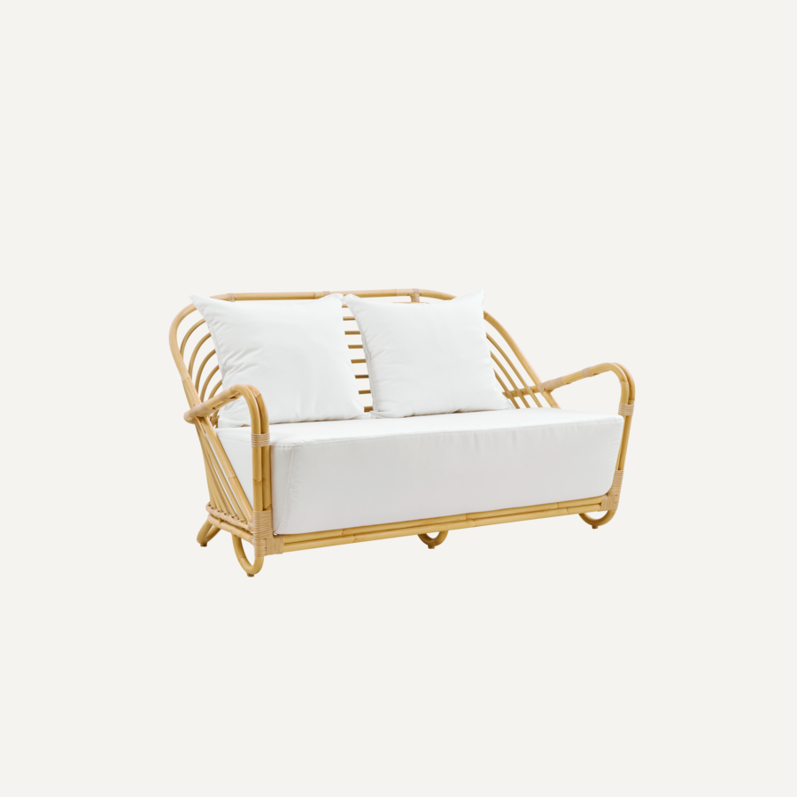 CANAPE CHARLOTTENBORG 2 PLACES AVEC COUSSIN D'ASSISE ET DOSSIER