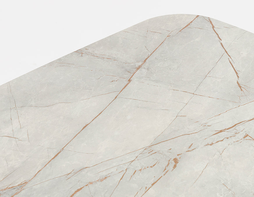 SCOOP 180 cm Light Grey – détail plateau Oyster Marble
