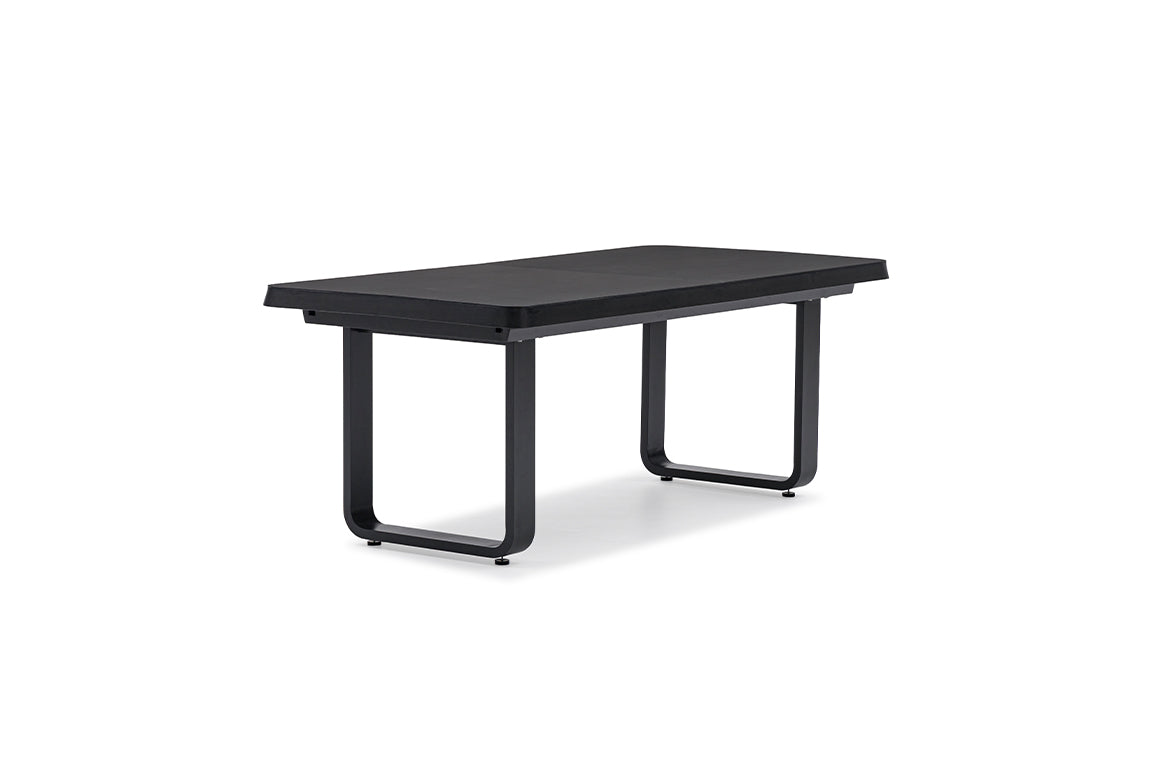 Table à manger extensible SO CHIC 200–280 cm en aluminium effet bois