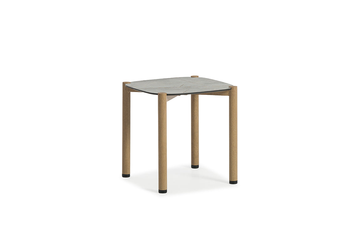 Table d’appoint extérieure DELIGHT en aluminium effet bois