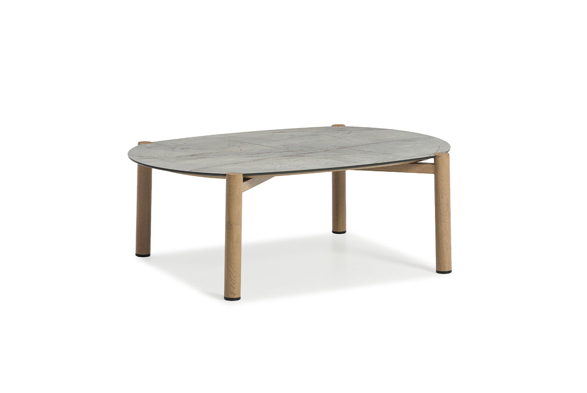 Table basse extérieure DELIGHT en aluminium effet bois